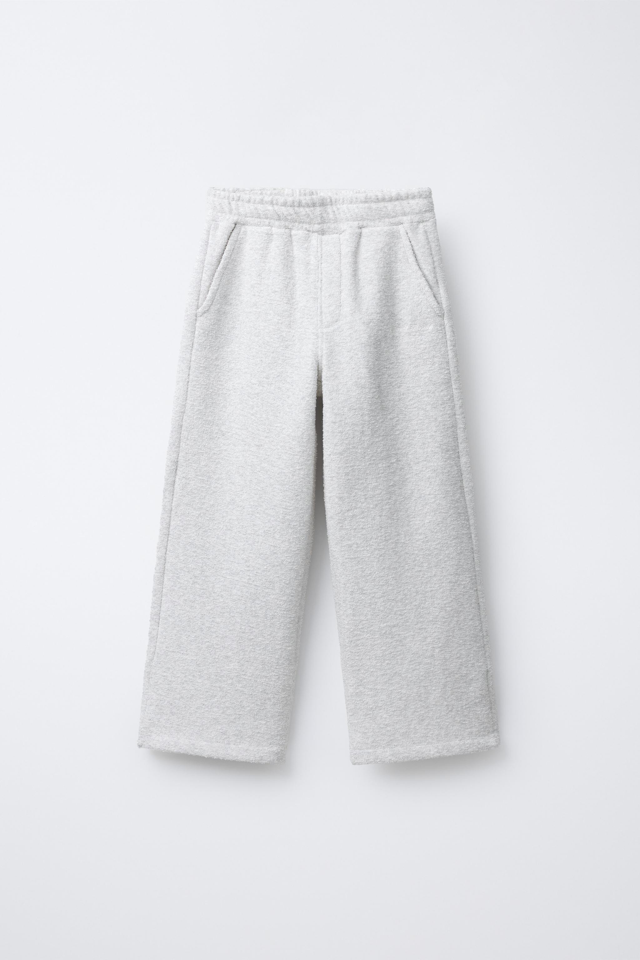 TEXTURED POLO AND WIDE LEG PANTS SET